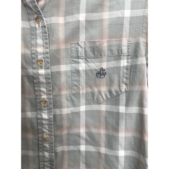 Lauren Ralph Lauren Vtg. Women's Sz S Green/Pink Plaid Button Front Blouse - Picture 5 of 14